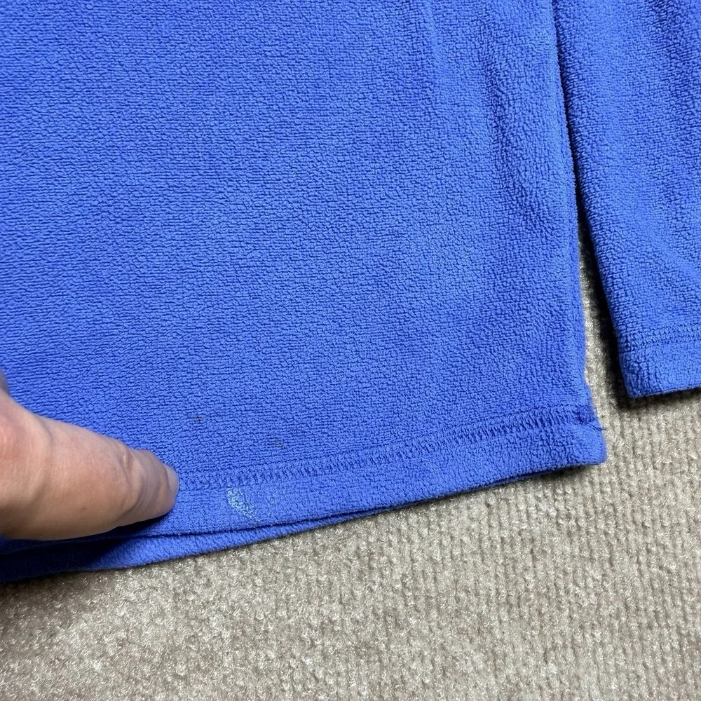 The North Face Polartec Classic Fleece 1/4 Zip Pullover Blue Yellow‎ Logo Medium